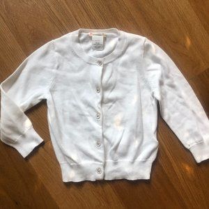 NWOT crewcuts white cardigan - size 3T